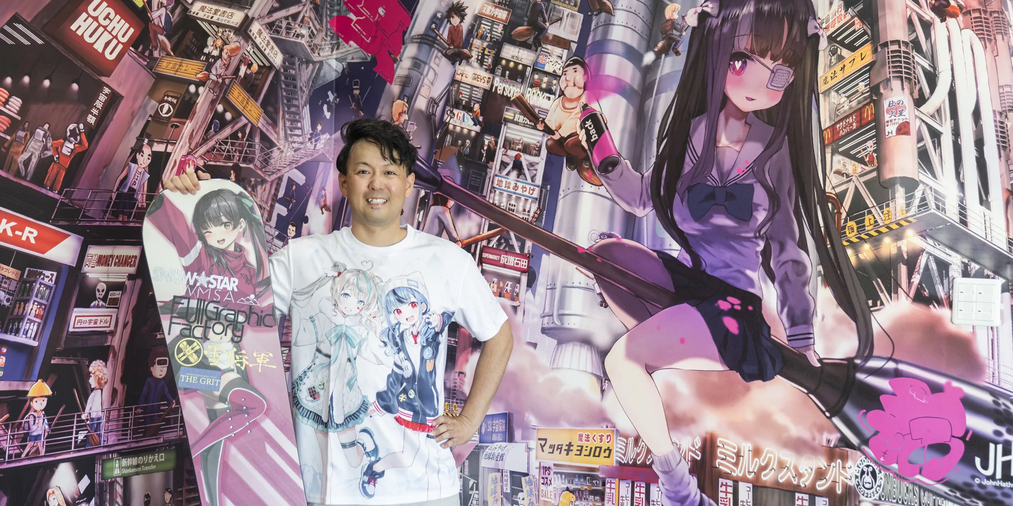 インタビューに答える代表